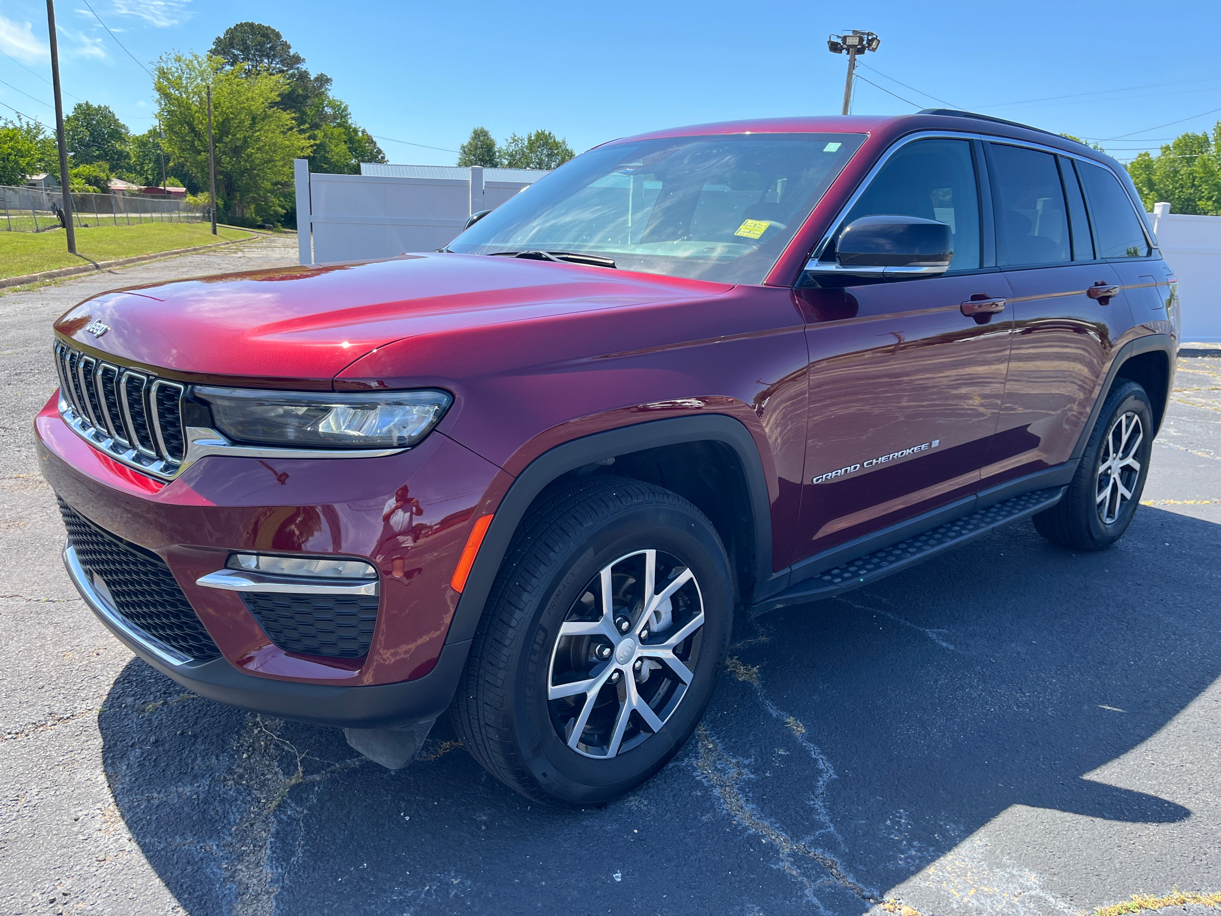 2024 Jeep Grand Cherokee Limited in Red — front three-quarter view