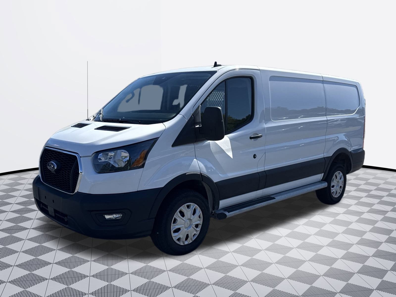 2024 Ford Transit Cargo Van Base in White — front three-quarter view