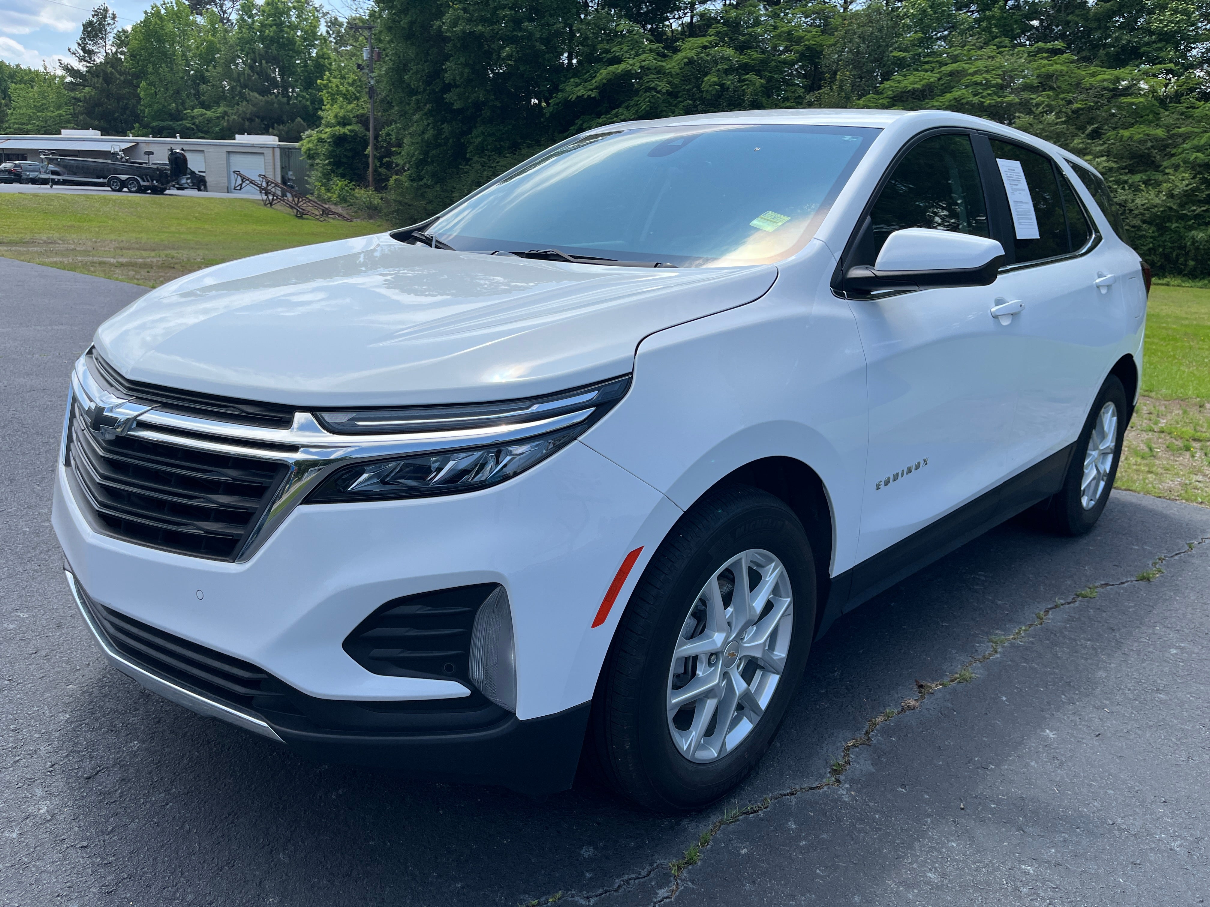 2024 Chevrolet Equinox LT in Summit White — front three-quarter view