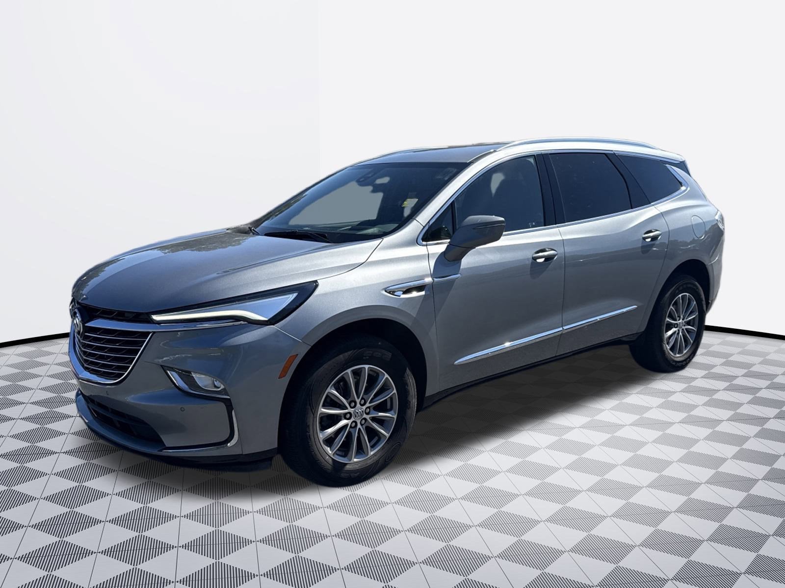 2024 Buick Enclave Premium in Moonstone Gray Metallic — front three-quarter view