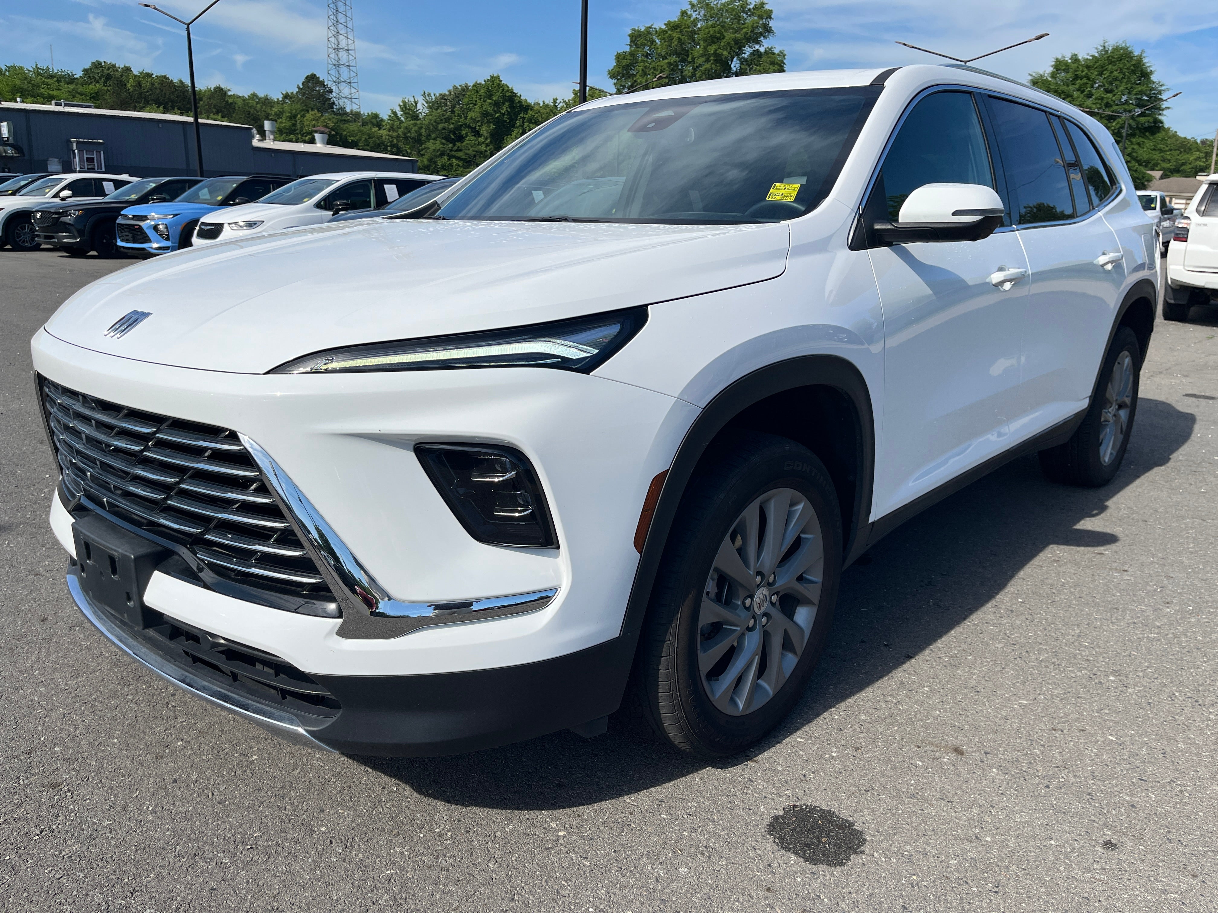 2025 Buick Enclave Preferred in Summit White — front three-quarter view