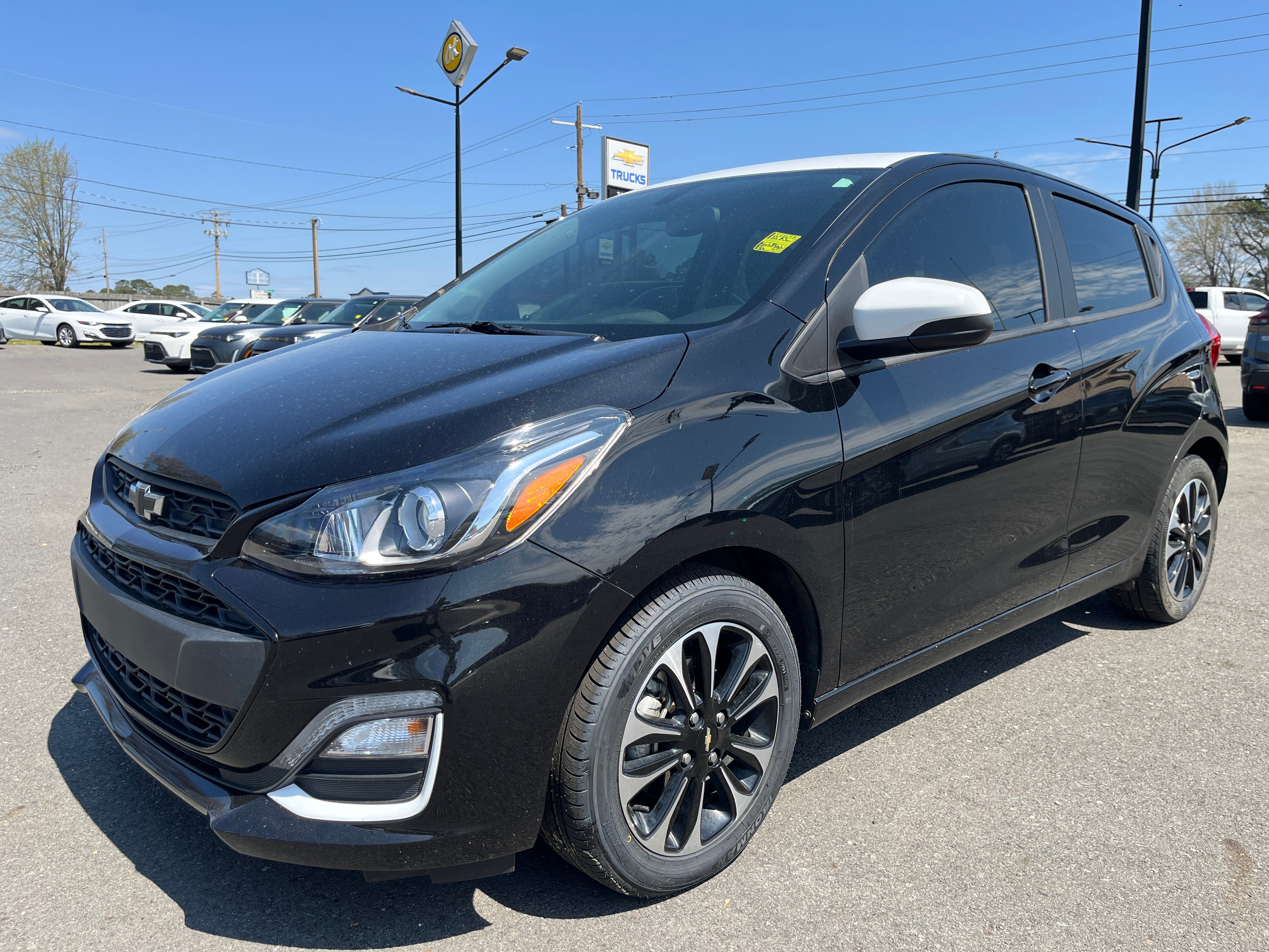 2022 Chevrolet Spark 1LT Automatic in Mosaic Black — front three-quarter view